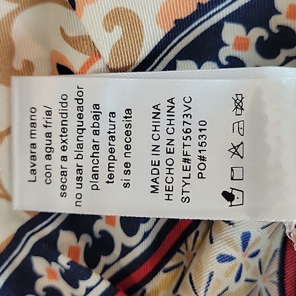 Fate button down satin long sleeve border blouse - Picture 8 of 10